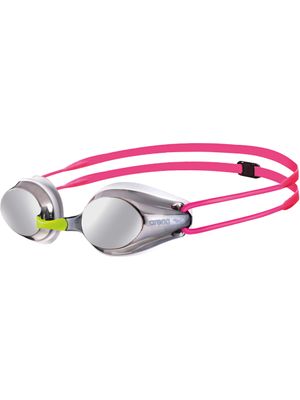 Arena Tracks Junior Goggles - Silver Mirror/White/Fuchsia