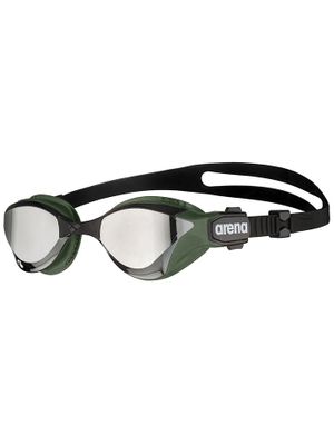 Arena Cobra Tri Swipe Goggles - Silver Mirror/Army