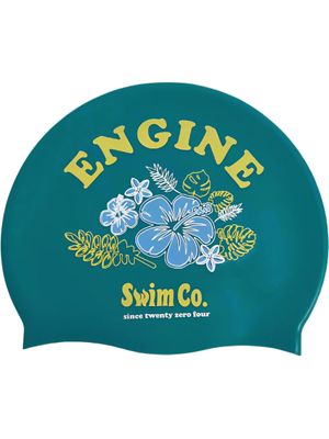Engine Floral Swim Cap - Turqua