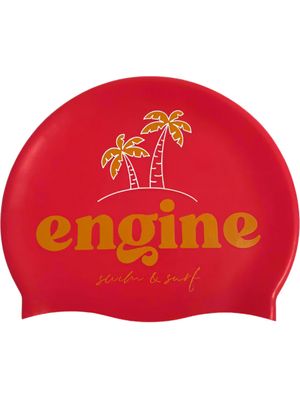 Engine Palm Swim Cap - Neon Red