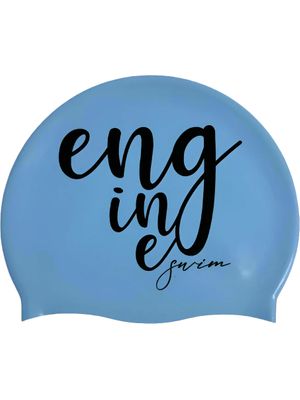Engine Signature Swim Cap - Cornflower Blue