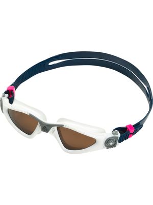Aqua Sphere Kayenne Goggles Compact Fit - Polarised Brown/White/Grey
