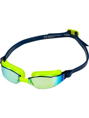 Aqua Sphere Xceed Goggles - Titanium Yellow Mirror/Yellow/Navy