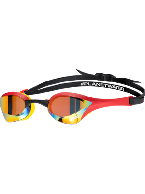 Arena Cobra Ultra Swipe Goggles - Gold Mirror/Red