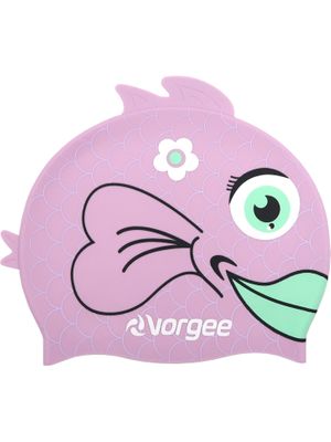 Vorgee Fishhead Swim Cap - Miss Fish Light Purple