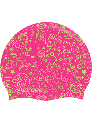 Vorgee Miss Glamour Swim Cap - Girl Power