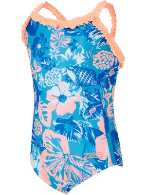Zoggs Toddles Ruffle Crossback One Piece - Bahia