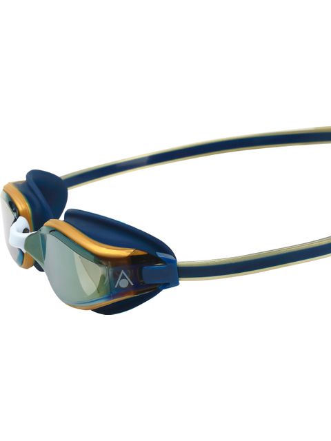 Aqua Sphere Fastlane Goggles - Titanium Gold Mirror / Navy / Gold