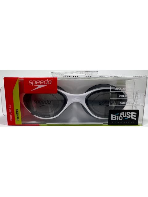 Speedo Biofuse 2.0 Goggles - Smoke/White/Red