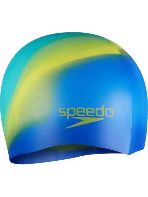Speedo Junior Multi Colour Swim Cap - Fluro Arctic/Cobalt/Lemon