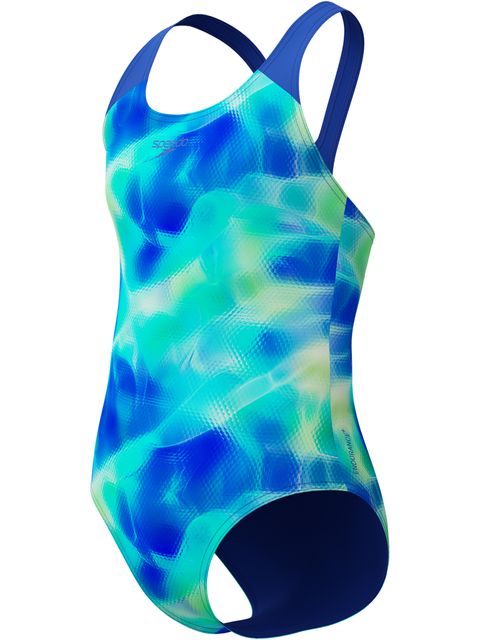 Speedo Allover Print Splashback One Piece - Blue/Sapphire