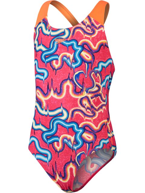 Speedo Splashback One Piece - Pink/Cobalt/Lemon