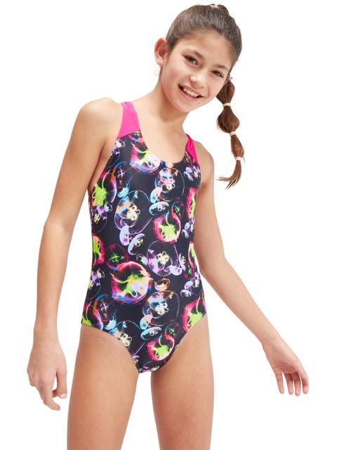 Speedo Splashback One Piece - Black/Pink/Indigo