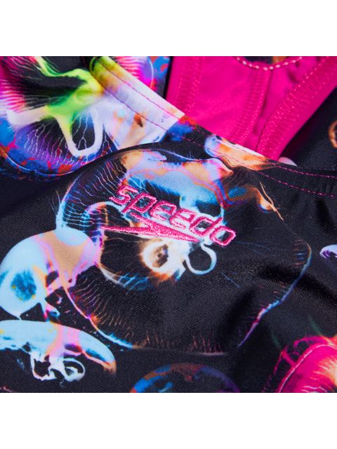 Speedo Splashback One Piece - Black/Pink/Indigo