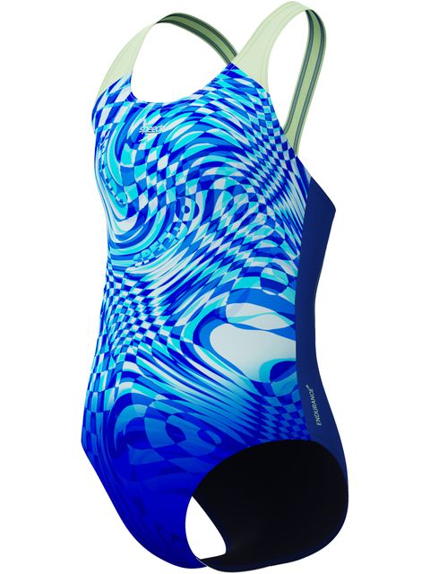 Speedo Placement Splashback One Piece - Sapphire/Clover