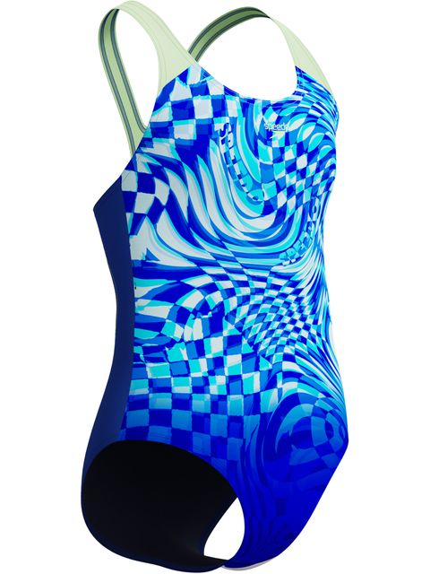 Speedo Placement Splashback One Piece - Sapphire/Clover