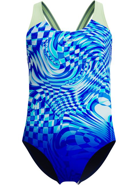Speedo Placement Splashback One Piece - Sapphire/Clover