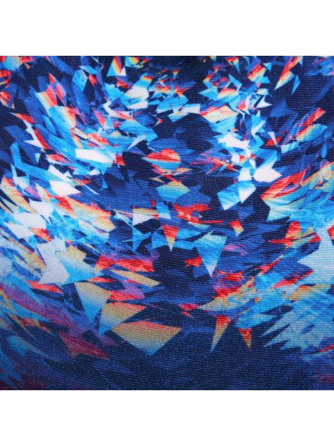 Speedo Splashback One Piece - Navy/Orange/Cobalt