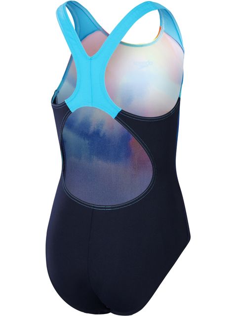 Speedo Splashback One Piece - Navy/Blue/Red/Lemon