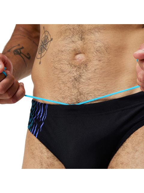 Speedo 7cm Tech Panel Briefs - Black/Cobalt Pop 