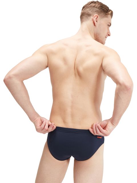 Speedo Tech Panel 7cm Briefs - Navy/Orange/Cobalt