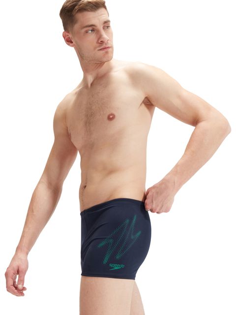 Speedo Aquashorts - Hyperboom Logo/Navy/Green