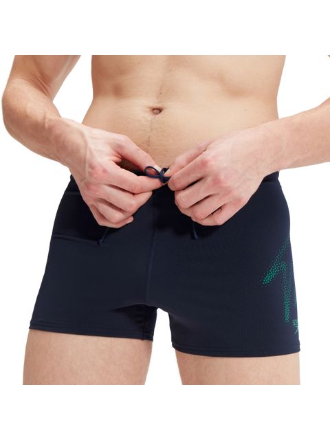 Speedo Aquashorts - Hyperboom Logo/Navy/Green
