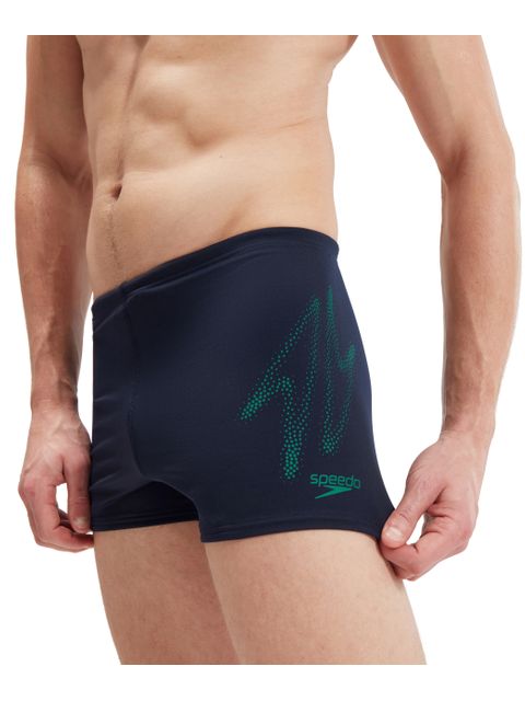 Speedo Aquashorts - Hyperboom Logo/Navy/Green