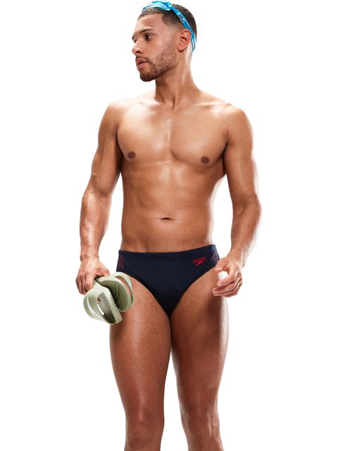 Speedo 7cm Splice Briefs - Hyperboom Navy/Red
