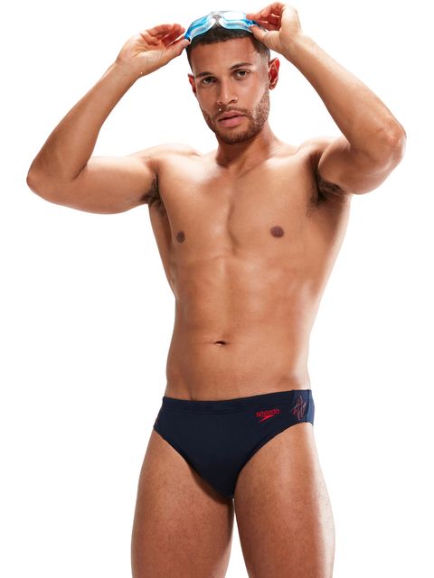 Speedo 7cm Splice Briefs - Hyperboom Navy/Red