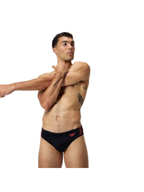 Speedo Splice Briefs - Hyperboom Black/Coral Sands