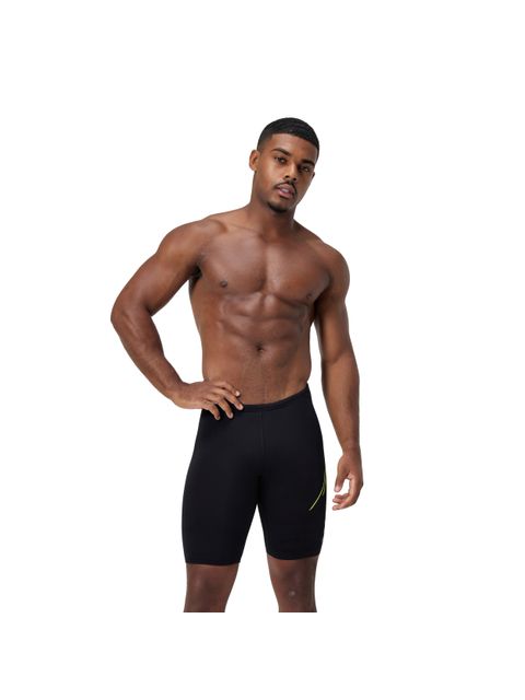 Speedo Placement Jammers - Hyperboom Black/Hyper Yellow