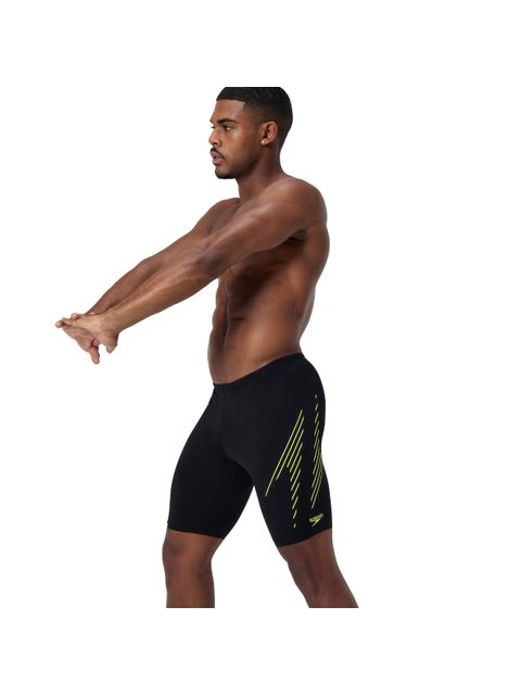 Speedo Placement Jammers - Hyperboom Black/Hyper Yellow