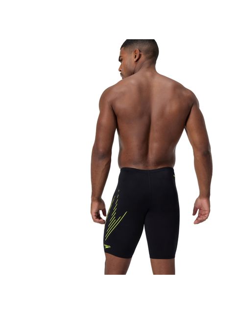 Speedo Placement Jammers - Hyperboom Black/Hyper Yellow
