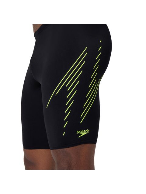 Speedo Placement Jammers - Hyperboom Black/Hyper Yellow
