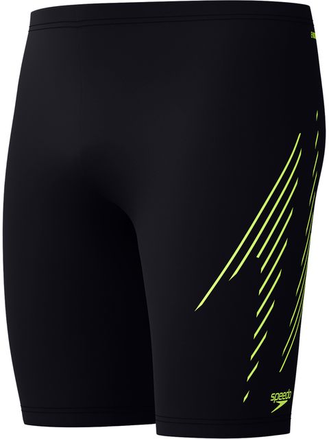 Speedo Placement Jammers - Hyperboom Black/Hyper Yellow