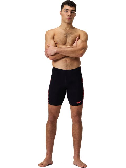 Speedo Tech Panel Jammers - Red/Charcoal