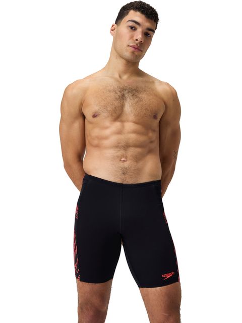 Speedo Tech Panel Jammers - Red/Charcoal