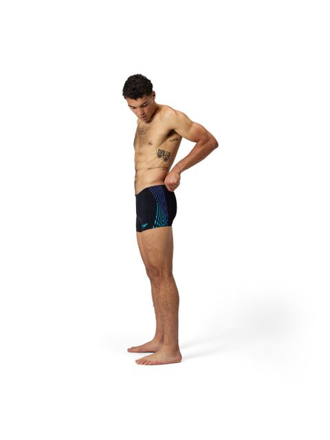 Speedo Tech Panel Aquashorts - Black/Cobalt Pop