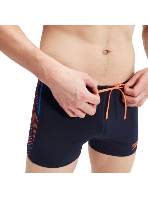 Speedo Tech Panel Aquashorts - Navy/Orange/Cobalt