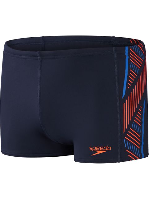 Speedo Tech Panel Aquashorts - Navy/Orange/Cobalt