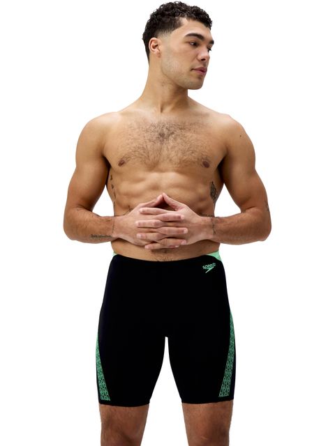 Speedo Hyperboom Splice Jammers - Black/Alfalfa Green