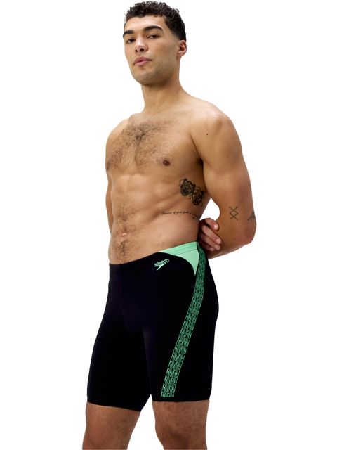 Speedo Hyperboom Splice Jammers - Black/Alfalfa Green