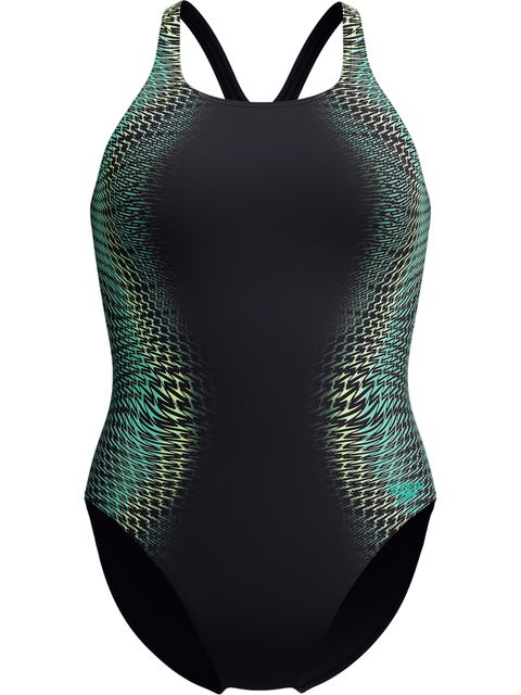 Speedo Tech Panel Splice Medalist One Piece - Turquoise Gem