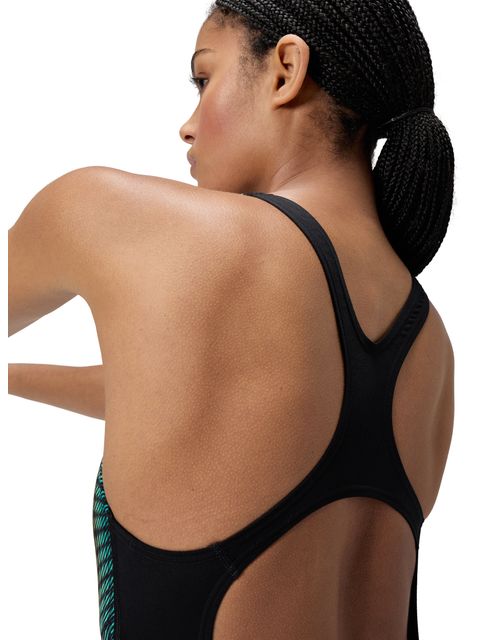 Speedo Tech Panel Splice Medalist One Piece - Turquoise Gem