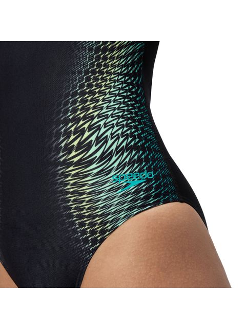 Speedo Tech Panel Splice Medalist One Piece - Turquoise Gem