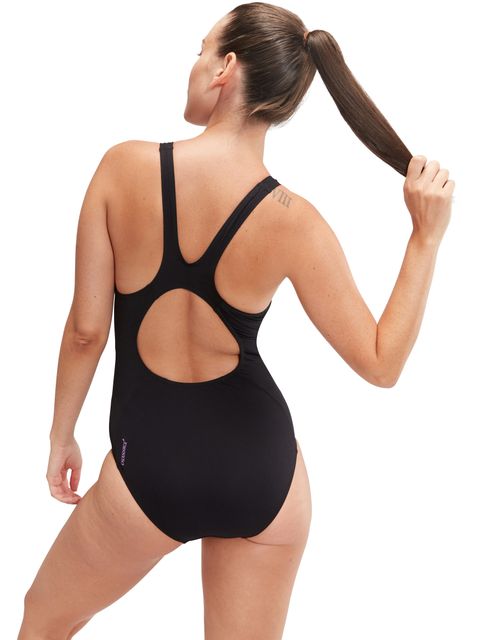 Speedo Muscleback One Piece - Navy/Purple/Green