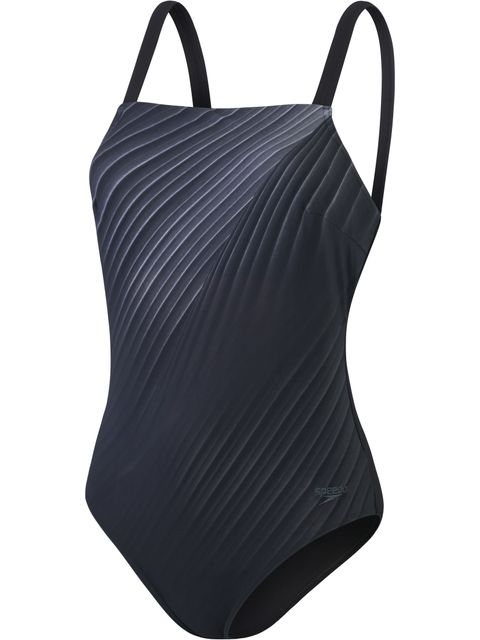 Speedo Amberglow Shaping One Piece - Black/Charcoal