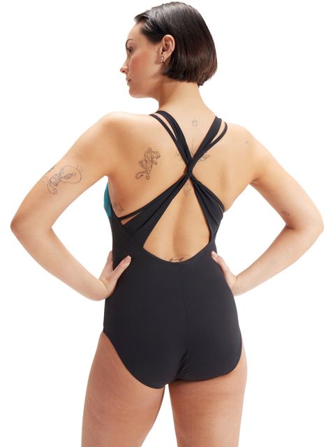 Speedo Calypso One Piece - Black/Ocean Depths