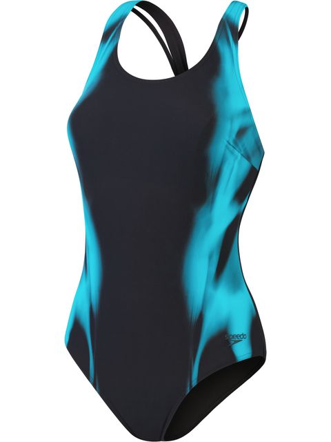 Speedo Calypso One Piece - Black/Ocean Depths